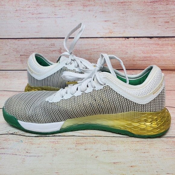 Reebok Crossfit Mens Size 7 Nano 9 Gray/Green/Gold/White Athletic Shoes Sneakers main image 5